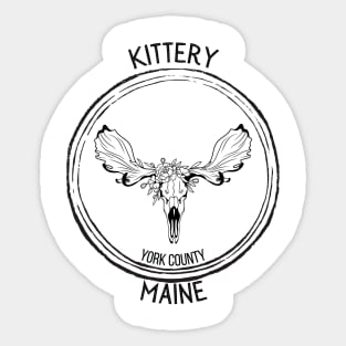 Kittery maine moose Sticker